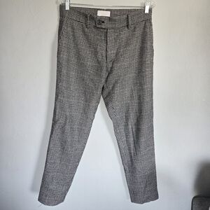 Aime Leon Dore• Mens Wool & Cashmere Black/White/Red Glen Plaid Pants. Sz L